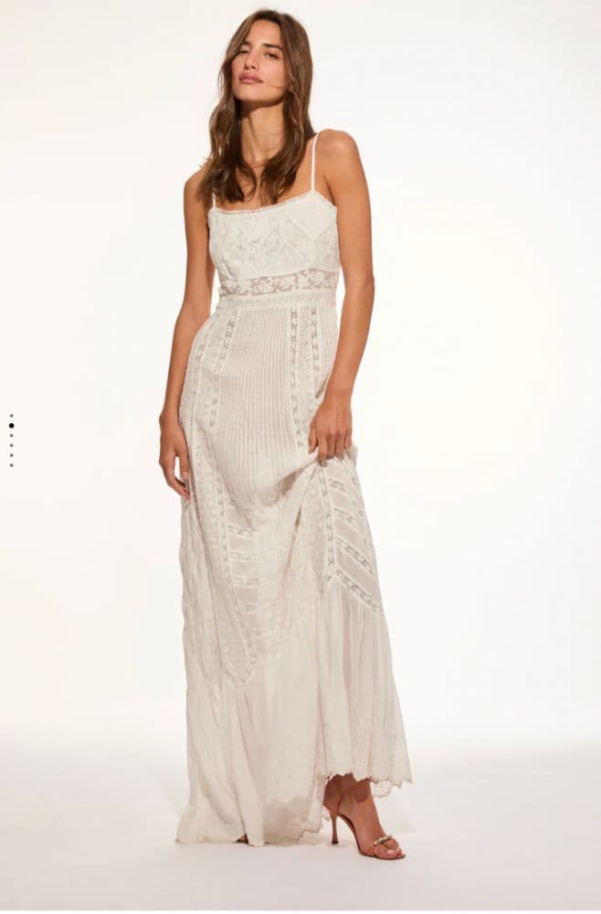 LoveShackFancy Lucina Cotton Maxi Dress - Image 2