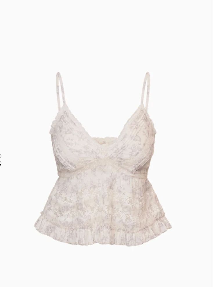 Faelith Lace Printed Cotton Top - Image 3