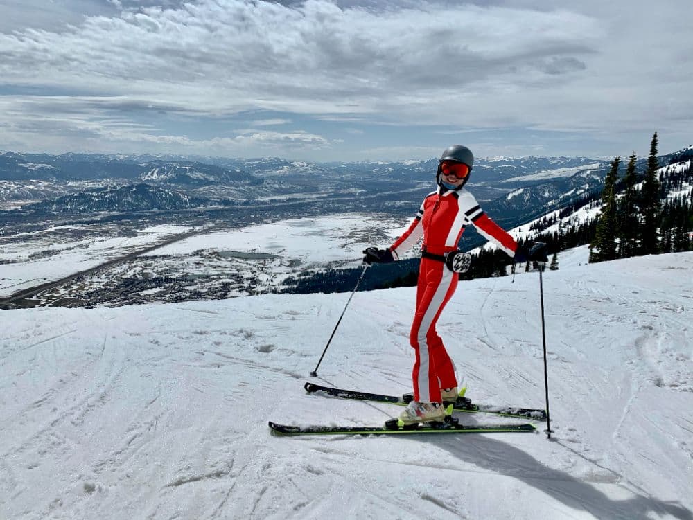 Bogner Talisha Ski Suit in red - Image 1