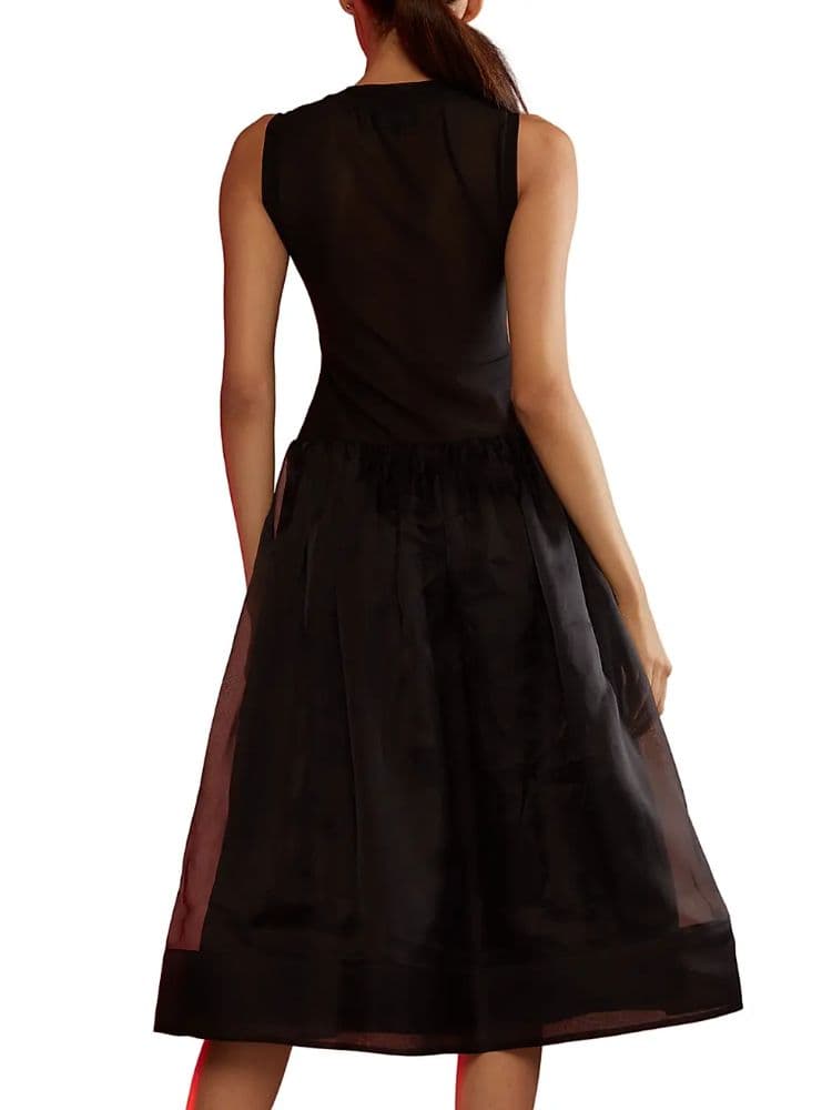 Cynthia Rowley Mesh Sheer Dress with Gems - Image 3