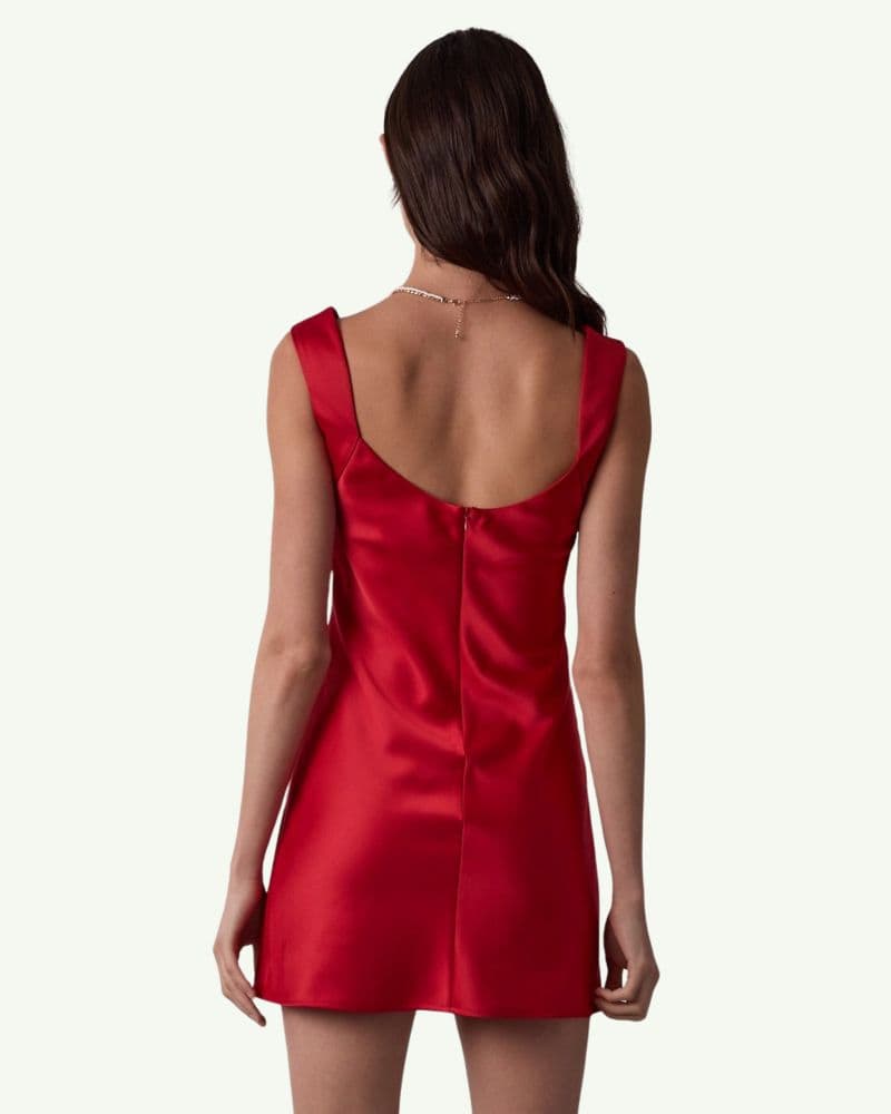 Red Mini Cocktail Dress - Image 3
