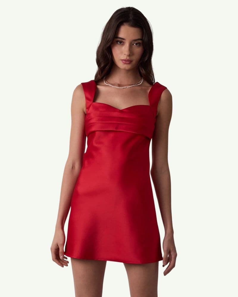 Red Mini Cocktail Dress - Image 4