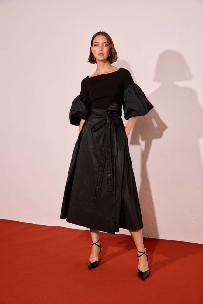 Carla Ruiz Skirt/Top Bow Taffeta Set - Image 1