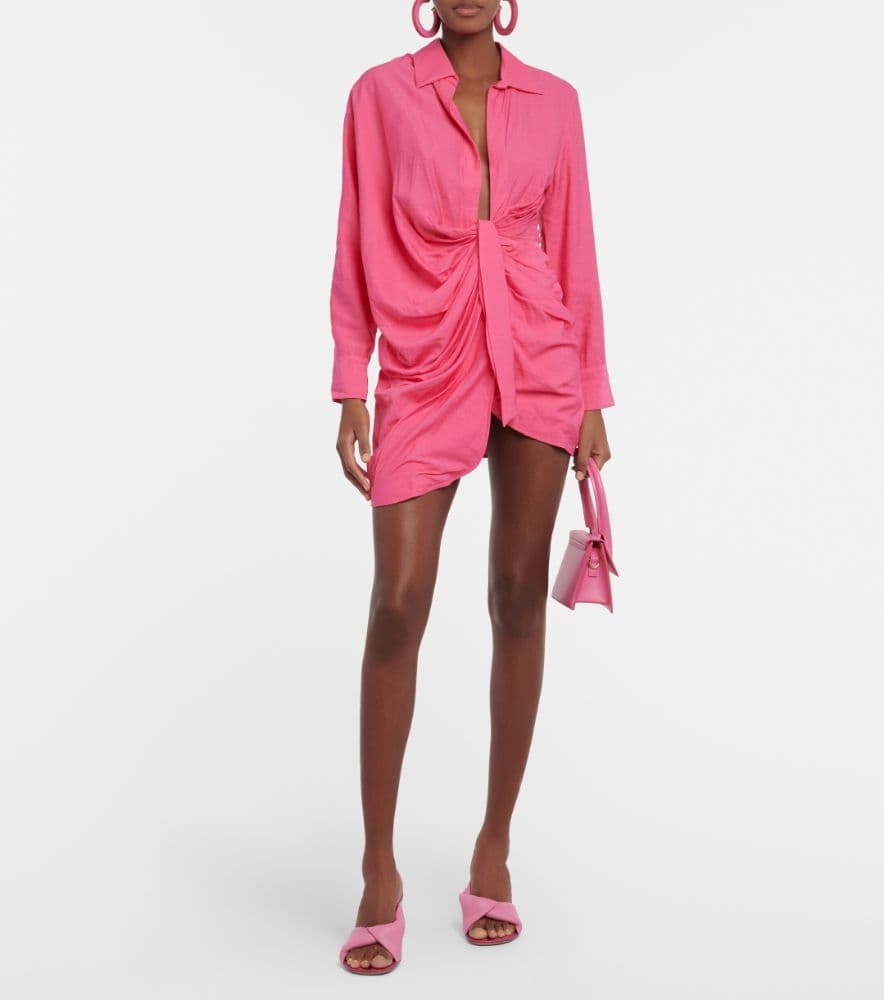Jacquemus La Robe Bahia tie-detail minidress - Image 1