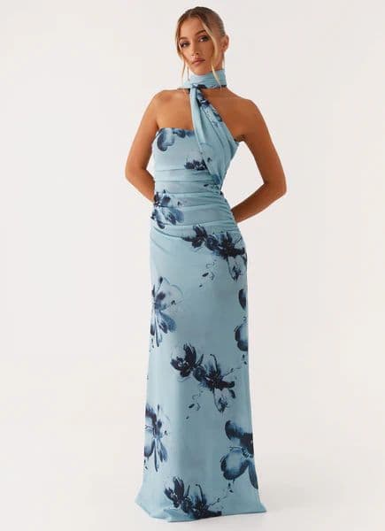 Songbird Maxi Dress - Blue Floral - Image 1