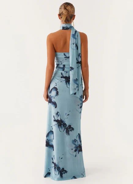 Songbird Maxi Dress - Blue Floral - Image 2
