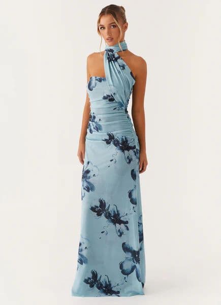 Songbird Maxi Dress - Blue Floral - Image 4