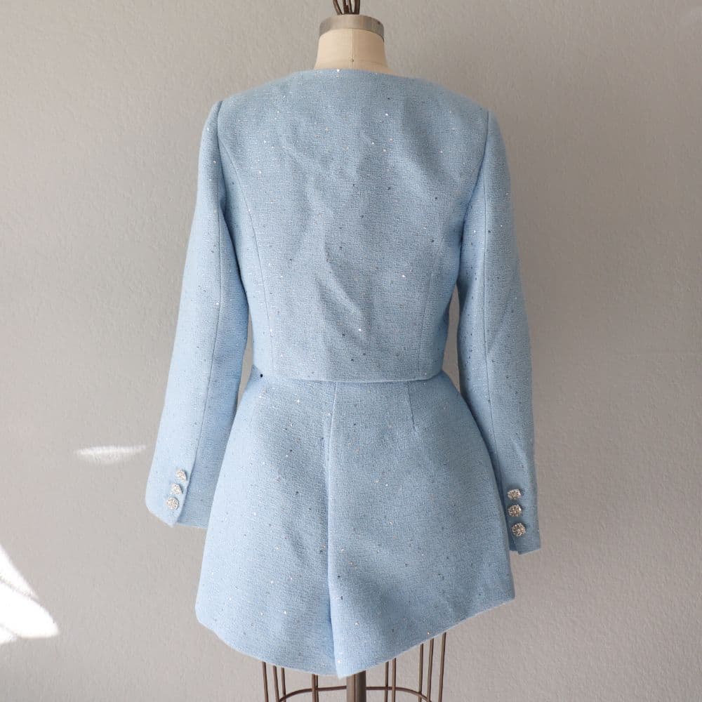 Endless Rose Embellished Tweed Jacket + Shorts Set - Image 3