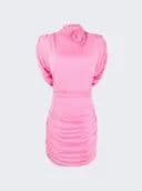 MAGDA BUTRYM Rose-appliqué ruched jersey minidress - Image 6