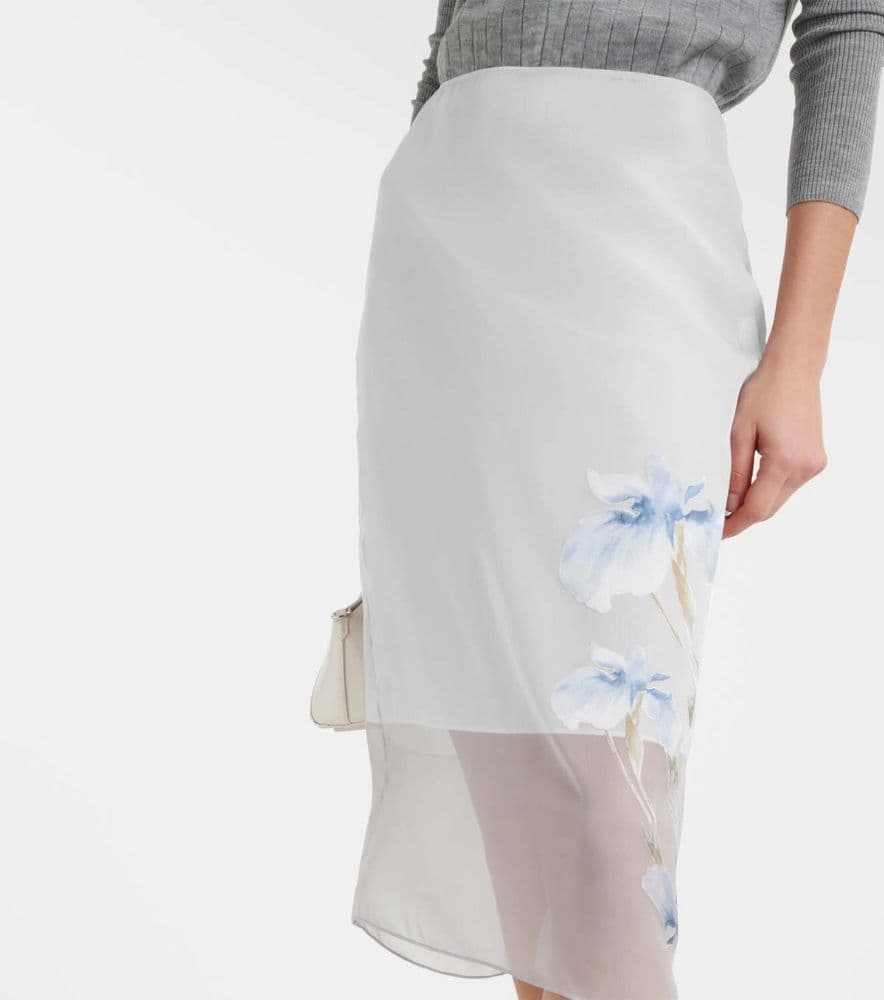 Givenchy Floral dévoré satin midi skirt - Image 3