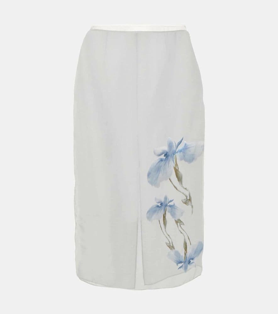 Givenchy Floral dévoré satin midi skirt - Image 4