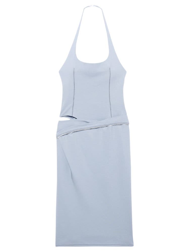 JACQUEMUS SLEEVELESS LA ROBE HIELO BODYCON DRESS - Image 3