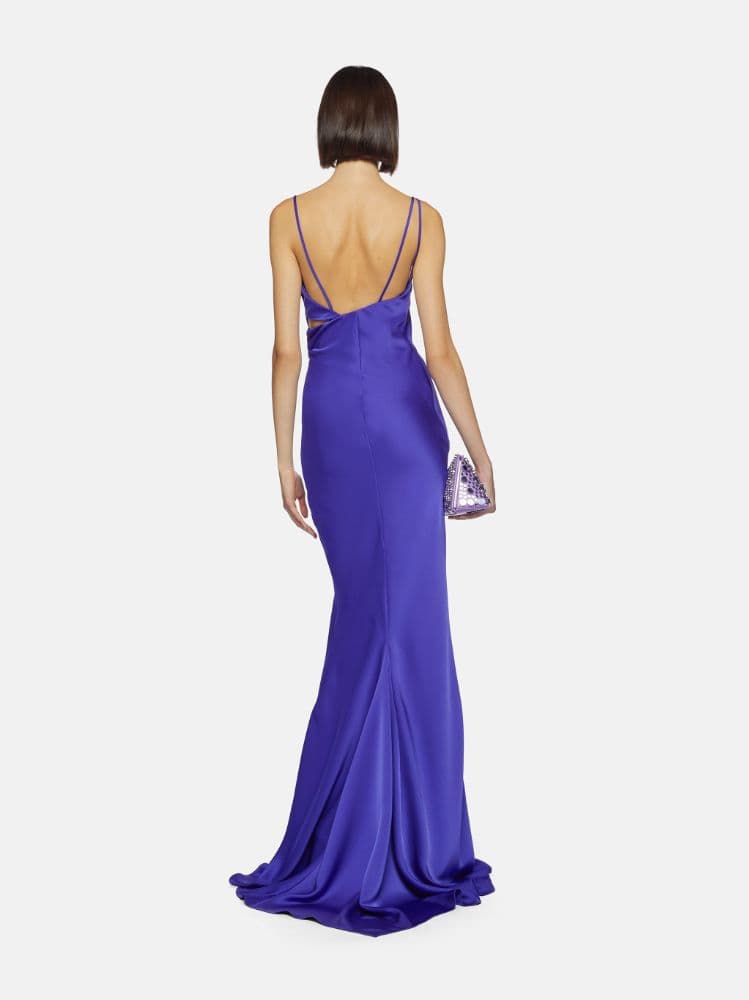 THE ATTICO MELVA VIVID VIOLET LONG DRESS - Image 3
