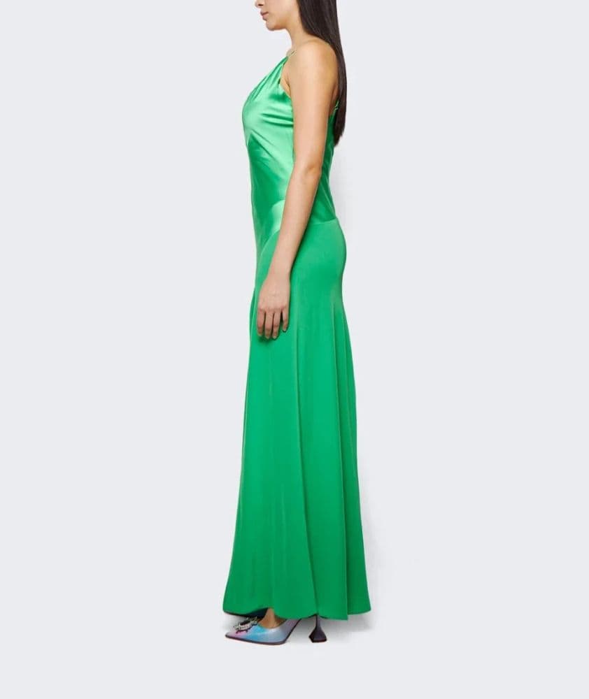 SERGIO HUDSON CHARMEUSE ZIG-ZAG SEAMED GOWN - Image 3