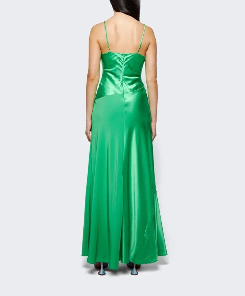 SERGIO HUDSON CHARMEUSE ZIG-ZAG SEAMED GOWN - Image 4