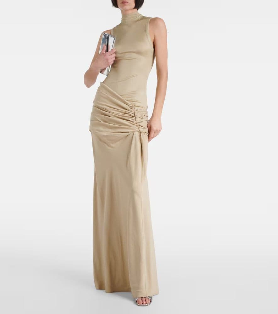 CHRISTOPHER ESBER Fusion ruched faille maxi dress - Image 1