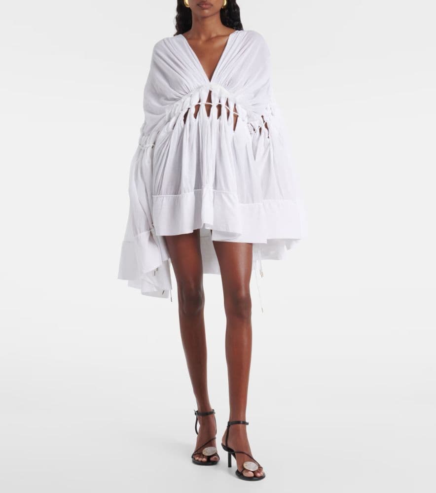 CHRISTOPHER ESBER Sirocco sheer cotton-blend minidress - Image 1