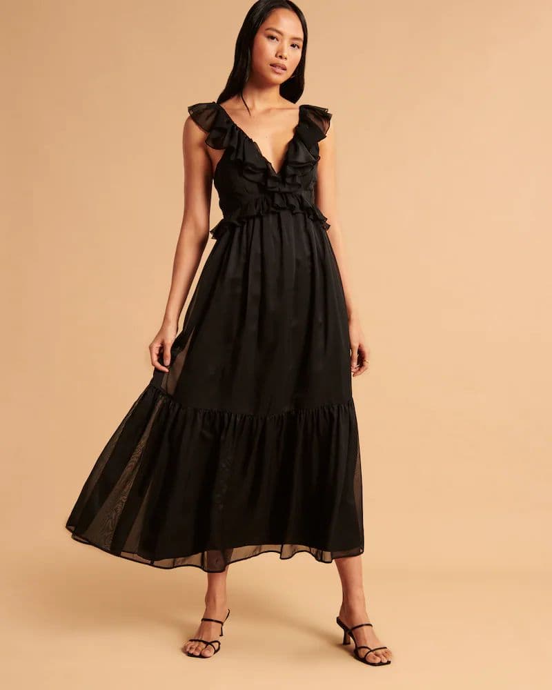 Drama Ruffle Maxi Dress - Image 1