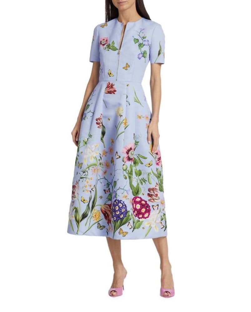 Oscar de la Renta Floral Dress - Image 1