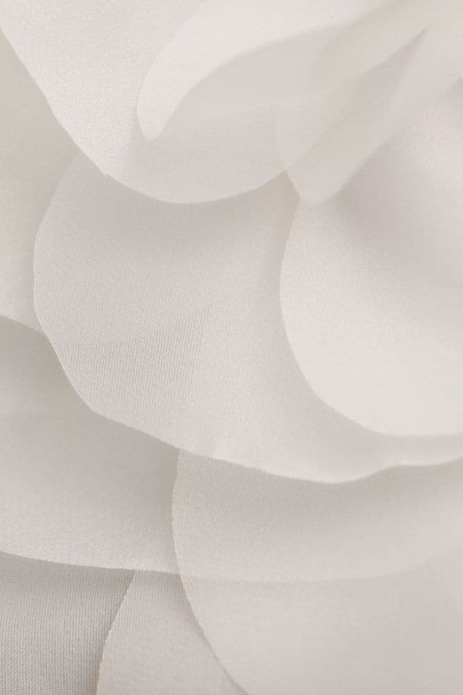 Cynthia Rowley Organza Flower Bandeau Top and Skirt Set in White - Image 4