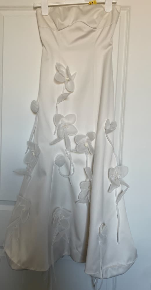 ROTATE Bridal floral-appliqué midi dress - Image 4
