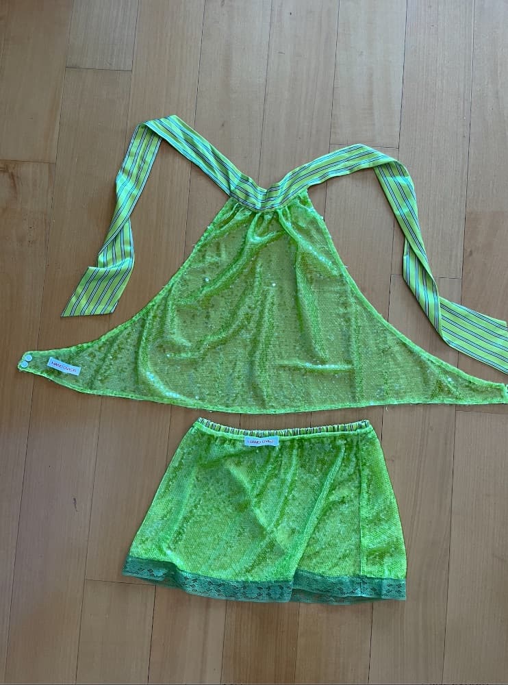 Hand Over Cristobal's Halter Top & Skirt Sequin Set - Image 4