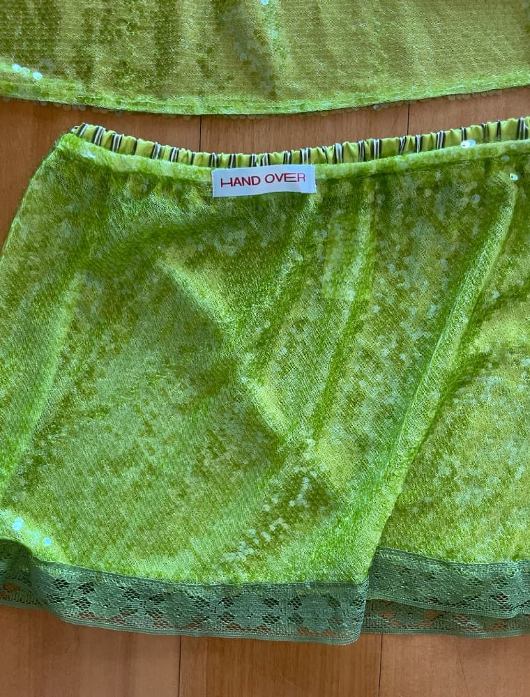 Hand Over Cristobal's Halter Top & Skirt Sequin Set - Image 2