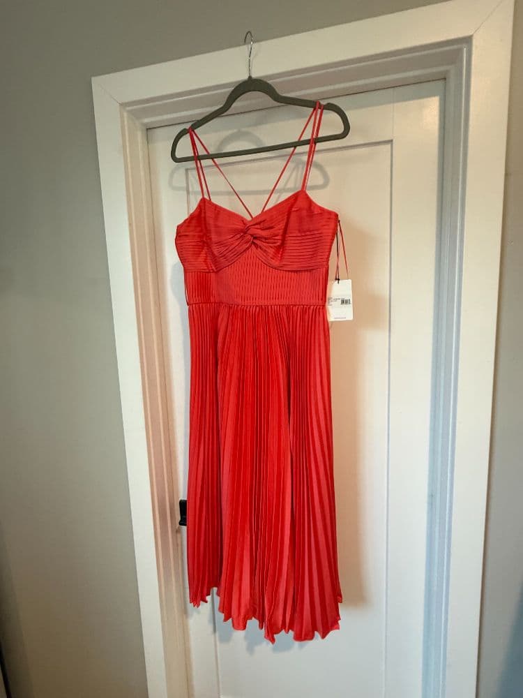 AMUR Krisley Pleated Sleeveless Midi Dress - Image 3