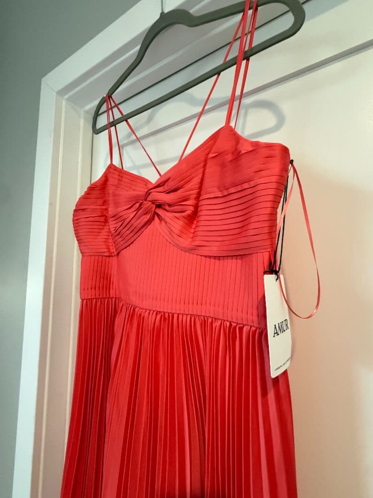 AMUR Krisley Pleated Sleeveless Midi Dress - Image 4