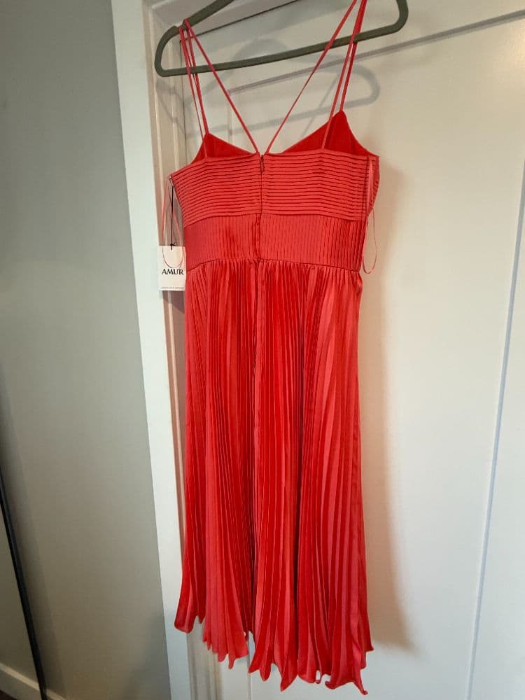 AMUR Krisley Pleated Sleeveless Midi Dress - Image 5