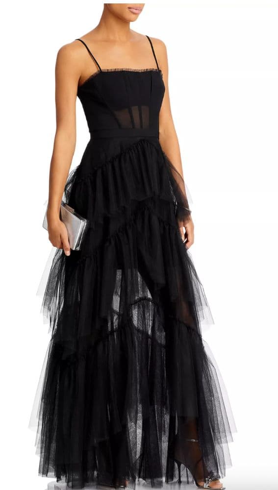 BCBGMAXAZRIA Tulle Corset Essential Gown - Image 1