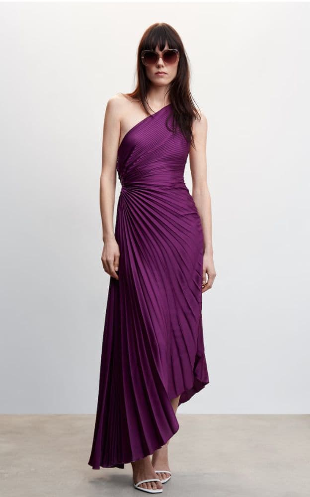 Asymmetrical pleated dress - Image 2