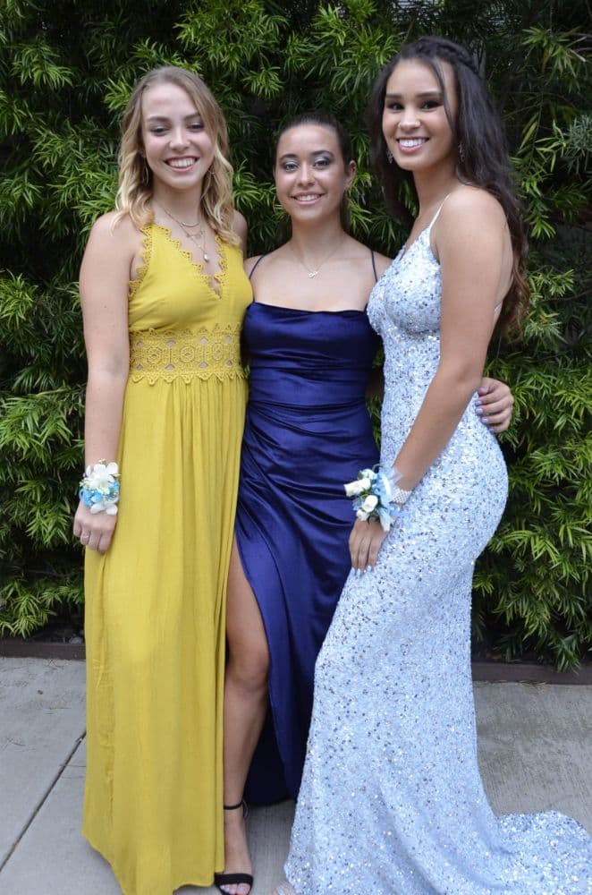 Light Blue Sequined Low Back Dress - Image 2