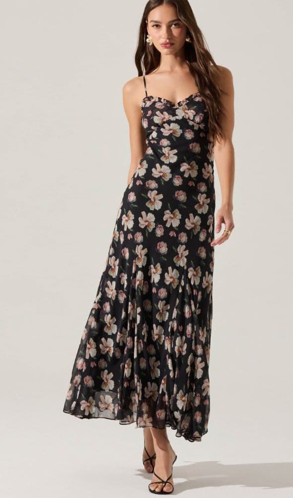 ASTR Maeryn Sweetheart Ruffle Maxi Dress - Image 1