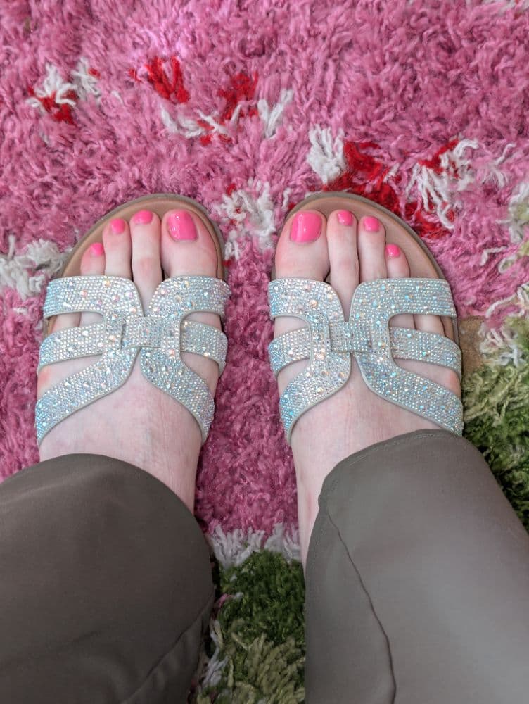 Sparkly Slide Sandals - Image 3
