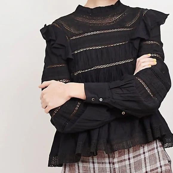 Isabel Marant Etoile Vivia Black Blouse - Image 1
