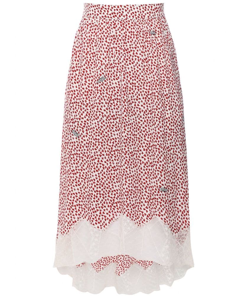Zadig & Voltaire Red Hearts Midi Skirt - Image 3