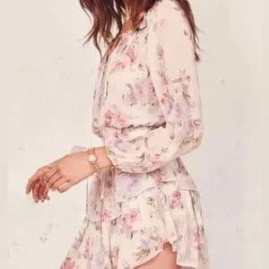 Loveshackfancy White Floral Mini Dress - Image 3
