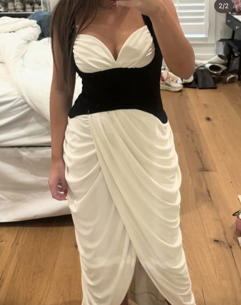 Maeve ruched corset midi dress from anthropologie - Image 2