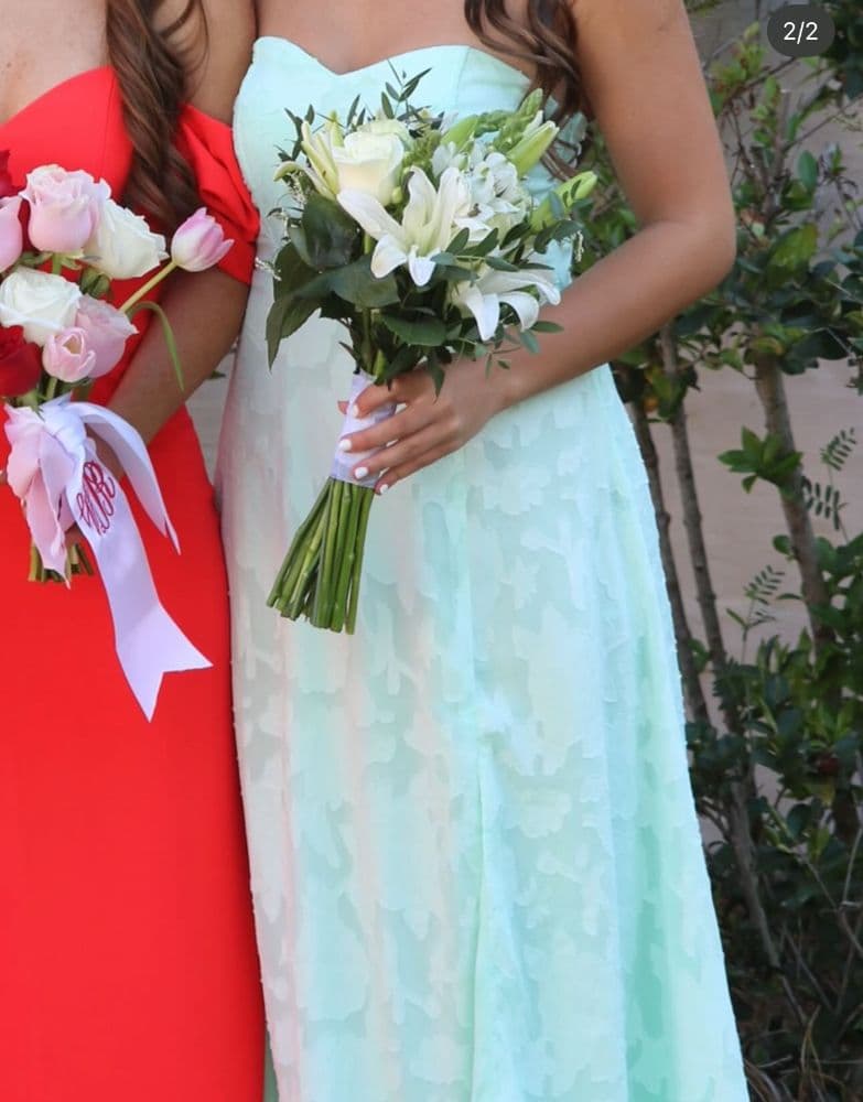 lulus floral burnout dress mint green - Image 2