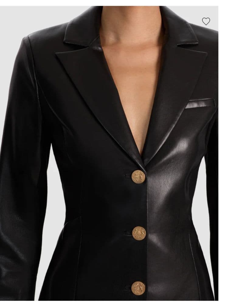 Alice and Olivia Leather Blazer Dress - Image 2