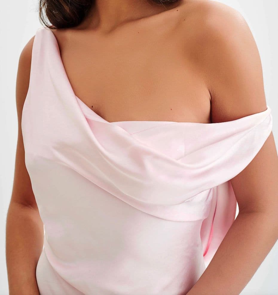 Meshki Yvette Pink Silk Dress - Image 3
