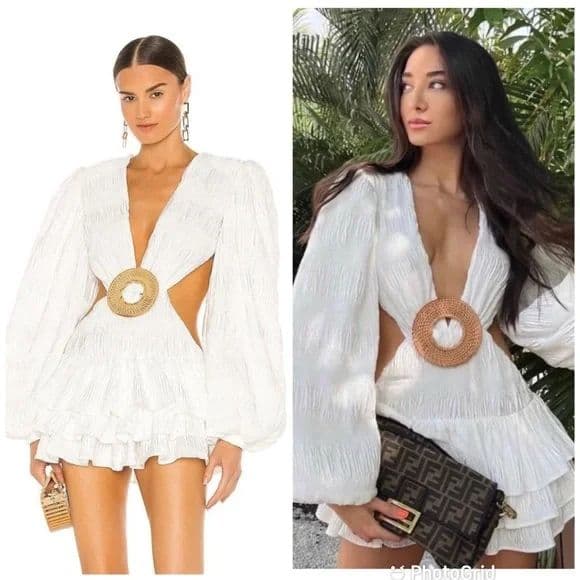 Bronx and Banco White Ruffle Lila Dress - Image 2