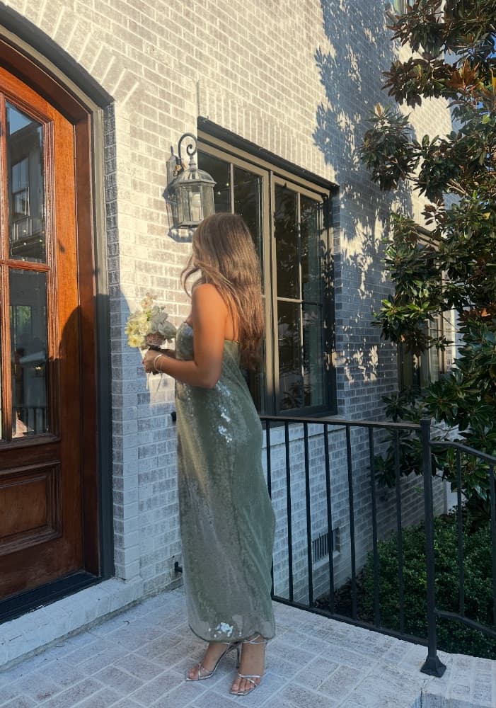 Staud Casey Dress in Garden Moss - Image 3