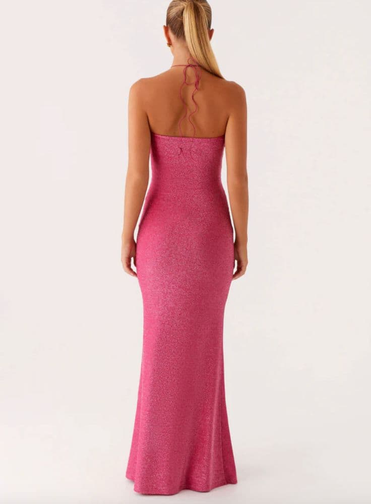 Lorenzo Maxi Dress - Raspberry - Image 3
