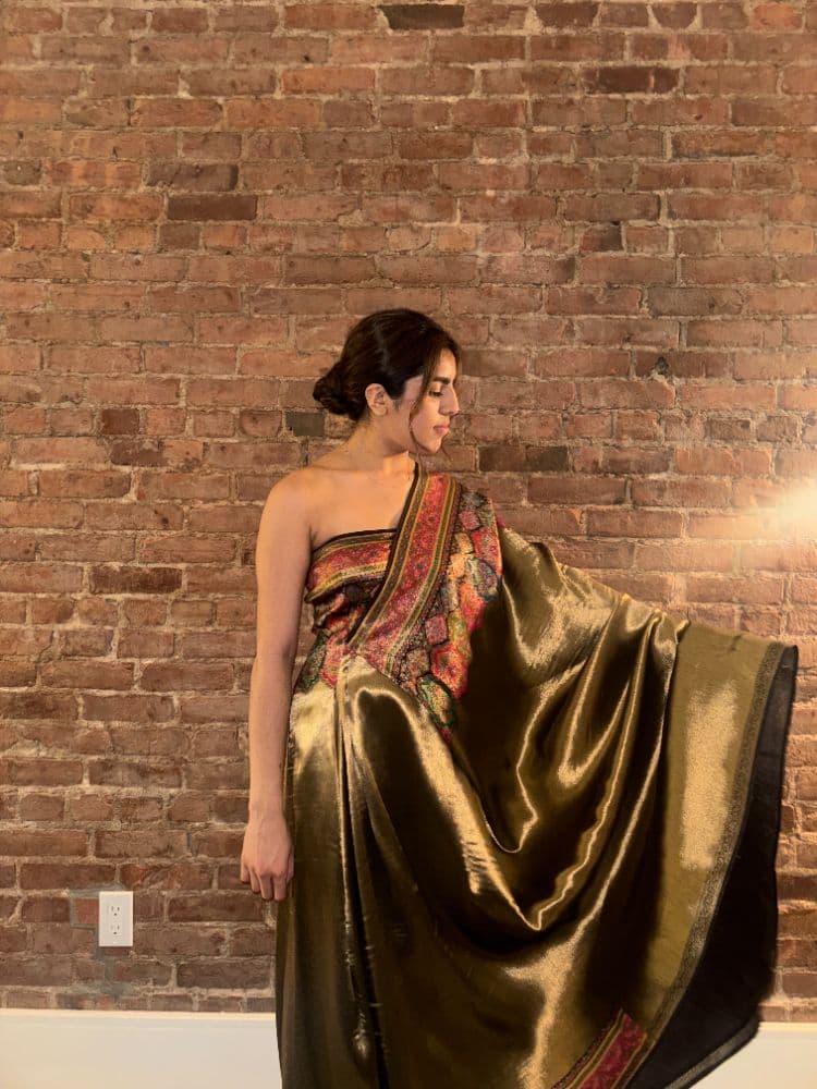 One Shoulder Silk Gown - Image 1