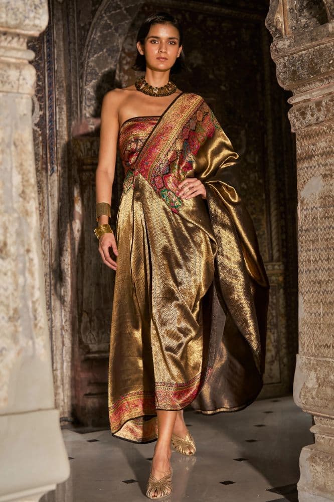 One Shoulder Silk Gown - Image 6