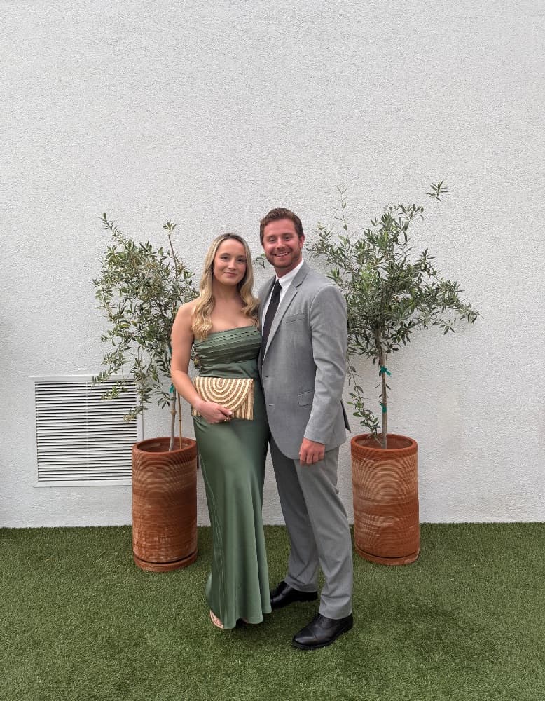 Green silk strapless dress - Image 2