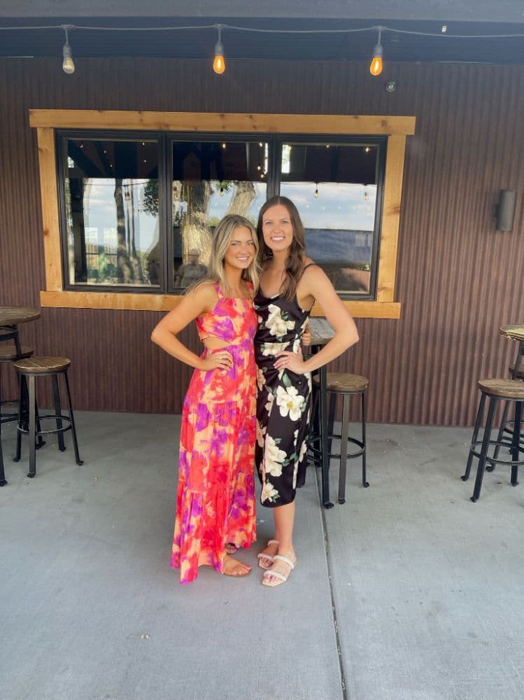 Multicolored Maxi Dress with Cutouts - Image 1