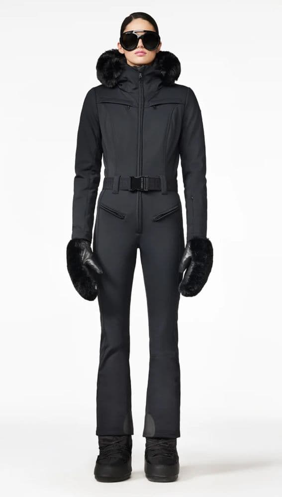 GOLDBERGH PARRY SKI SUIT - BLACK - FAUX FUR BORDER - Image 3